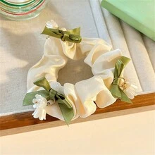 7入組春季百合花髮飾，女士和女孩彈性綁髮帶和髮圈 - 彩色 - 查看 6