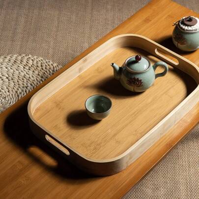 竹方托盤,非常適合在廚房、臥室、婚禮、派對上盛裝零食、水果、甜點、飲料,可在多種場景下重複使用