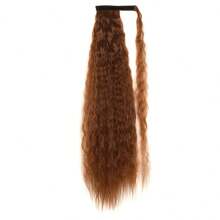 玉米燙鬆蓬長捲鬆緊鬆小卷隱形天然纖維馬尾,日常佩戴易造型長捲馬尾 - 間色 - 查看 8