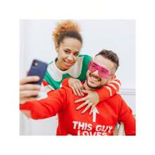 5對百葉窗眼鏡眼鏡,霓虹色條紋太陽眼鏡派對道具-(隨機顏色) - 彩色 - 查看 3