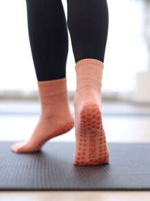 Sports Outdoor DEEFLY Women's Low Cut/Mid-Calf Socks, Regular Thickness, Solid Color, Anti-Slip Yoga Socks, 3 Pairs Pack, Suitable For Home, Pregnancy And Fitness Pilates
