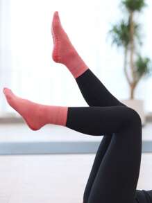 Sports Outdoor DEEFLY Women's Low Cut/Mid-Calf Socks, Regular Thickness, Solid Color, Anti-Slip Yoga Socks, 3 Pairs Pack, Suitable For Home, Pregnancy And Fitness Pilates