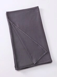 1入女士彈性純色精緻拼邊頭巾 - 深灰色 - 查看 2