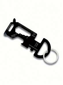 1入組酒瓶開瓶器鑰匙扣,edc卡工具,7合1多功能扳手螺絲刀,手機支架,尺子,一體式螺絲刀,適用於遠足戶外冒險,是給女性、男性、父親、男友的最佳禮物。 - 黑色 - 查看 1