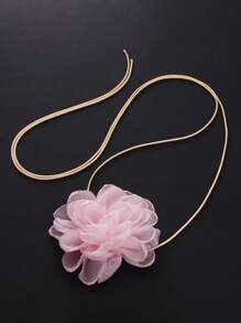 BOCAR 优雅度假风格黑色织物花朵耳环 - 耳環 - 查看 5