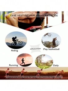 1件女式/男式吸汗瑜伽運動打底背心，銀塗層短袖身形塑造 - 黑色 - 查看 6