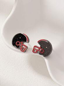 1 Pair Acrylic Sporty Rugby Football Player Helmet Team Spirit Color Game Day Stud Earring For Women - Helmet - View 16