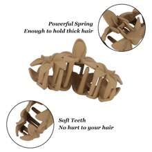 1/4 件花朵发夹防滑哑光花朵发夹女士可爱发夹夏威夷发夹大号鸡蛋花发夹强力定型发夹 - 彩色 - 查看 2