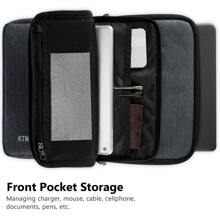 Laptop Sleeve 14 Inch Laptop Case Water Resistant Laptop Cover Bag Compatible 13.3 Inch Shock Resistant Notebook Protective Case - Gris - Ver 5