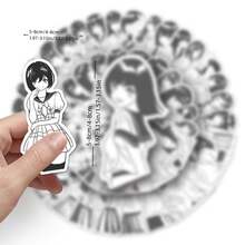 50張/組動漫女孩與校服塗鴉風格防水貼紙,適用於手機殼,行李箱等 - 彩色 - 查看 5