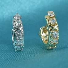 1 Pieza Anillo De Cartílago De Trago De Oreja De Acero Inoxidable Con Herradura De Circonitas Cúbicas, Piercing De Cartílago De Brazalete De Trago, Aro En Helix, Rook, Pendientes De Lóbulo - Como se muestra en la imagen - Ver 2