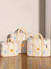 1個加厚衣物/被子收納袋,收納整理,手提把手,移動/旅行包裝袋 - 淺灰色 - 查看 2