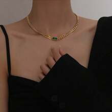 4 Teile/satz Damen Licht Luxus Doppelschicht Halskette Armband Ohrringe Set