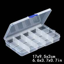 簡約透明白色可拆式配件、珠子、等收納盒 - 1個 - 查看 9