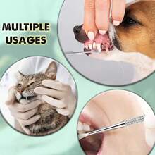 Herramientas De Limpieza De Dientes De Mascotas Removedor De Sarro Para Perros Piedras Dentales Rascardor De Acero Inoxidable