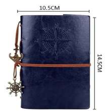 Libreta Vintage De Piel Cuaderno De Bolsillo - Marrón - Ver 2