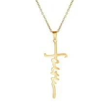 1pc Stainless Steel Cross Jesus Pendant Necklace Personalized Jewelry Gift For Women - Style 1 - View 11