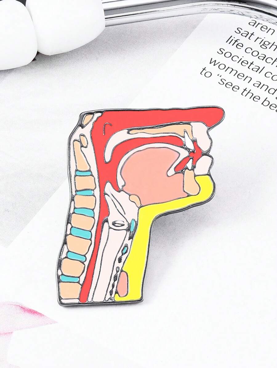 1個解剖學耳鼻喉科搪瓷胸針,醫學ent徽章,服裝、帽子和背包的裝飾,醫學珠寶禮物,適合醫生和護士 - A3-P397 - 查看 1