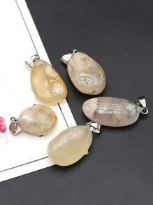 5 件/套天然石吊坠不对称形状紫水晶饰品 DIY 女士男士珠宝制作配饰日常礼物 - 1.5x2.5厘米 - 查看 33