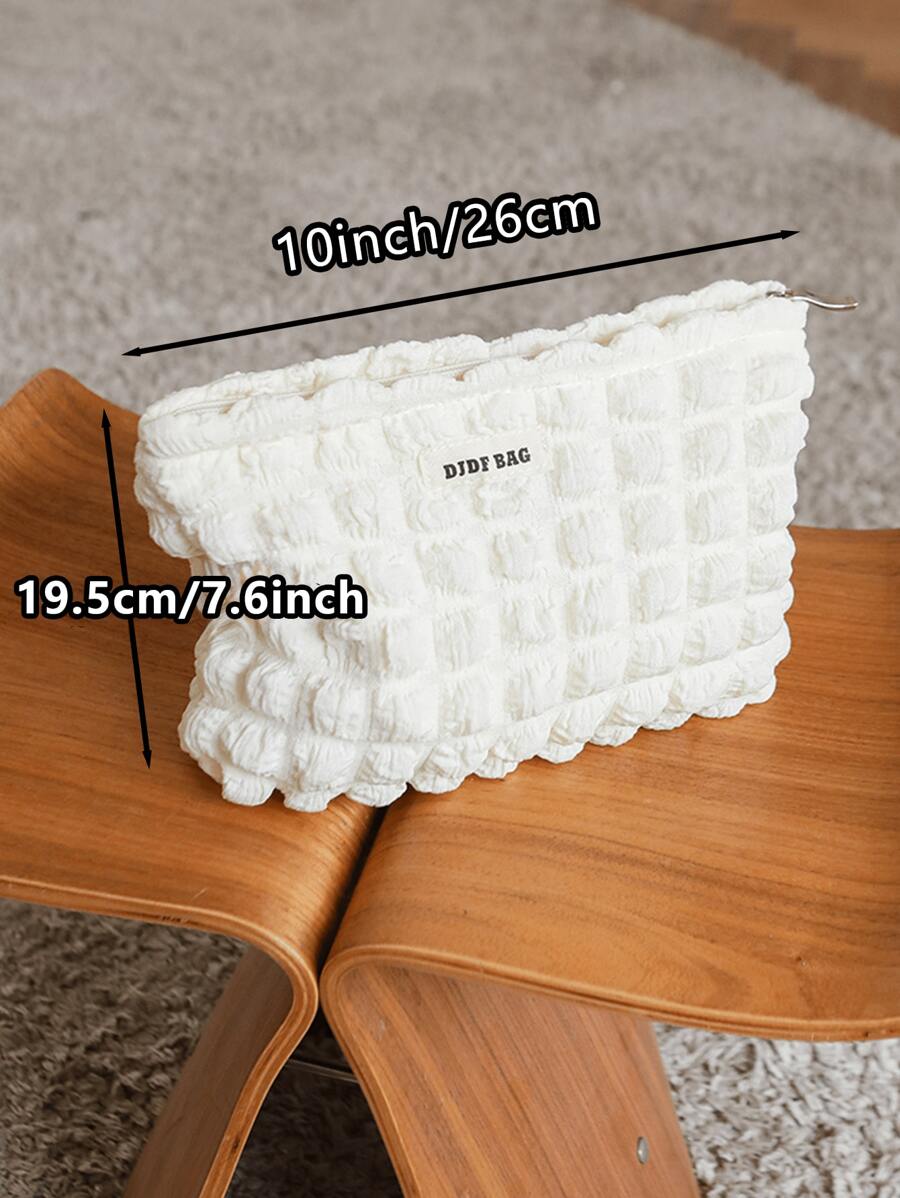 Pink Makeup Bag For Women, Portable Large Capacity Storage Bag With