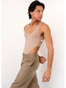 Body para hombre corte único y versátil. - Beis - Ver 2