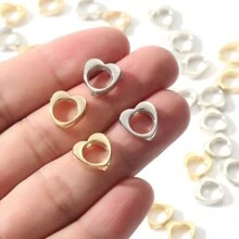 100入組ccb材質星形和心形間隔珠 - 彩色 - 查看 3