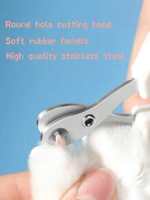 1pc Pet Nail Clipper In Blue/Pink With Blind Cut Feature To Protect Blood Vessels And Beauty Grooming For Small Dogs/Cats