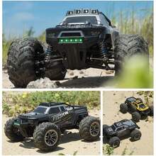 1/12比例的遠程控制bigfoot皮卡卡車,高速越野四輪驅動競賽拉力賽車,成人收藏模型裝飾 - 黑與白 - 查看 3