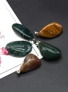 5 件/套天然石吊坠不对称形状紫水晶饰品 DIY 女士男士珠宝制作配饰日常礼物 - 1.5x2.5厘米 - 查看 23