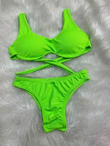 Biquíni  CANELADO  Bicolor Com Bojo  Calcinha Asa Delta Moda Gringa Roupa Feminina Moda Praia