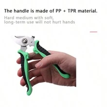 1pc Garden Pruning Shears, Stainless Steel Fruit Tree Pruner, Multifunctional Branches Scissor, Anti-Slip, Labor-Saving, Hand-Held Trimmer, Horticultural Tools,Garden Tools, Gardening Tools For Garden - Green - View 6