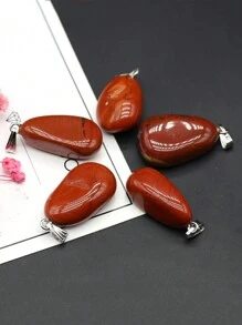 5 件/套天然石吊坠不对称形状紫水晶饰品 DIY 女士男士珠宝制作配饰日常礼物 - 1.5x2.5厘米 - 查看 32