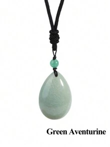 1 件天然石吊墜水滴形水晶項鍊適合男士女士日常佩戴靈氣治療珠寶禮物 - Necklace - 查看 10