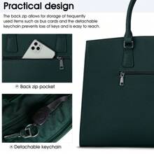 Laptop Bags For Women Tote Bag 15.6 Inch Ladies Leather Large Laptop Work Handbag Designer Business Office Computer School Shoulder Bag - Dark Green - View 6