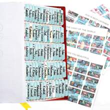 Cunese 75個教義索引貼,分別適用於/天主教,適用於女性和男性的塑膠膜教義索引貼,學習可貼上索引貼、分類索引貼和教義書籤貼 - 淺藍色 - 查看 3