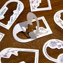 1 件裝 30 件復古風格日記貼紙、diy 裝飾材料貼紙、剪貼簿創意用品、手機/電腦/筆記型電腦美學配件（隨機 4 款） - 紅木色 - 查看 7