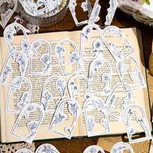 1 件裝 30 件復古風格日記貼紙、diy 裝飾材料貼紙、剪貼簿創意用品、手機/電腦/筆記型電腦美學配件（隨機 4 款） - 紅木色 - 查看 3