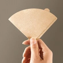 100 st/förpackning Naturligt brunt kaffefilter i strutform Engångspapperskaffefilter för droppkaffebryggare och kaffemaskiner Skolmaterial Tillbaka till skolan - Brun - Visa 4