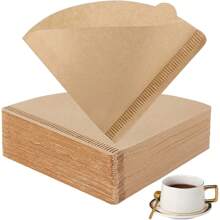 100 st/förpackning Naturligt brunt kaffefilter i strutform Engångspapperskaffefilter för droppkaffebryggare och kaffemaskiner Skolmaterial Tillbaka till skolan - Brun - Visa 1