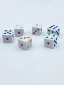6入組室內派對遊戲玩具骰子,送給朋友的禮物 - 彩色 - 查看 7