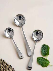 2入組304不銹鋼長柄勺,適用於乾食、湯和兒童,適用於家庭和商用 - 銀色 - 查看 4