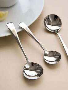 2入組304不銹鋼長柄勺,適用於乾食、湯和兒童,適用於家庭和商用 - 銀色 - 查看 5
