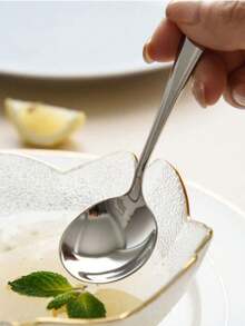 2入組304不銹鋼長柄勺,適用於乾食、湯和兒童,適用於家庭和商用 - 銀色 - 查看 3