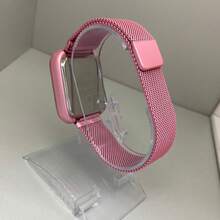 ZOEA TOUCH DIGITAL MAGNET WATCH FOR LADIES AND MEN - Pink - View 2