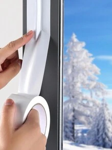 1Pc Window Weather Sealing Tape, Window Draft Isolation Sealing Film Tape No Residue Surface-Removes Cleanly - Grey - View 2