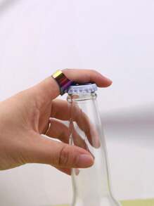1個多色創意簡約不銹鋼指環瓶開器 - 彩色 - 查看 1