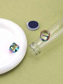 1個多色創意簡約不銹鋼指環瓶開器 - 彩色 - 查看 5