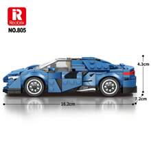 805超帥積木汽車agera藍色靜態版賽車模擬汽車模型積木汽車木顆粒積木套裝 - 彩色 - 查看 7