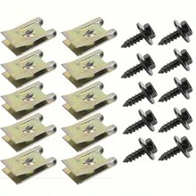 40pcs U-Clip Self-Tapping Screw For Car Refit, Used For Fixing Mudguard, Bumper, Protecting Clip, Interior Spare Parts, With Car Fastening Disassembly Tool Kit - Multicolor - View 1