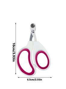 1pc Pet Nail Clipper In Blue/Pink With Blind Cut Feature To Protect Blood Vessels And Beauty Grooming For Small Dogs/Cats